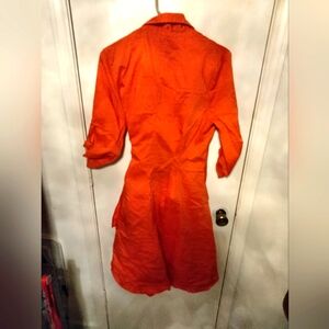 NY & Co...Orange waist wrap v style dress, size medium